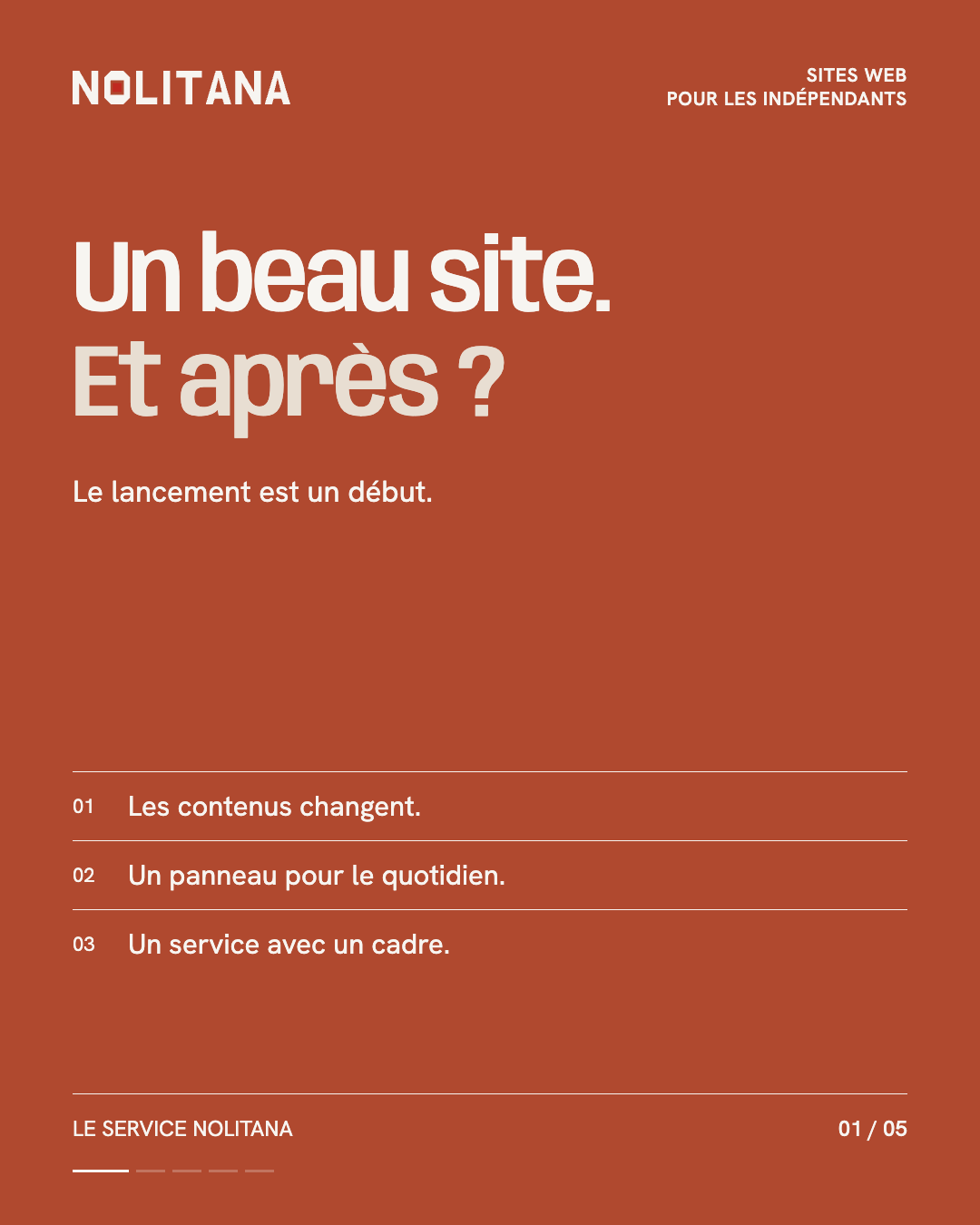 Un beau site. Et après ?