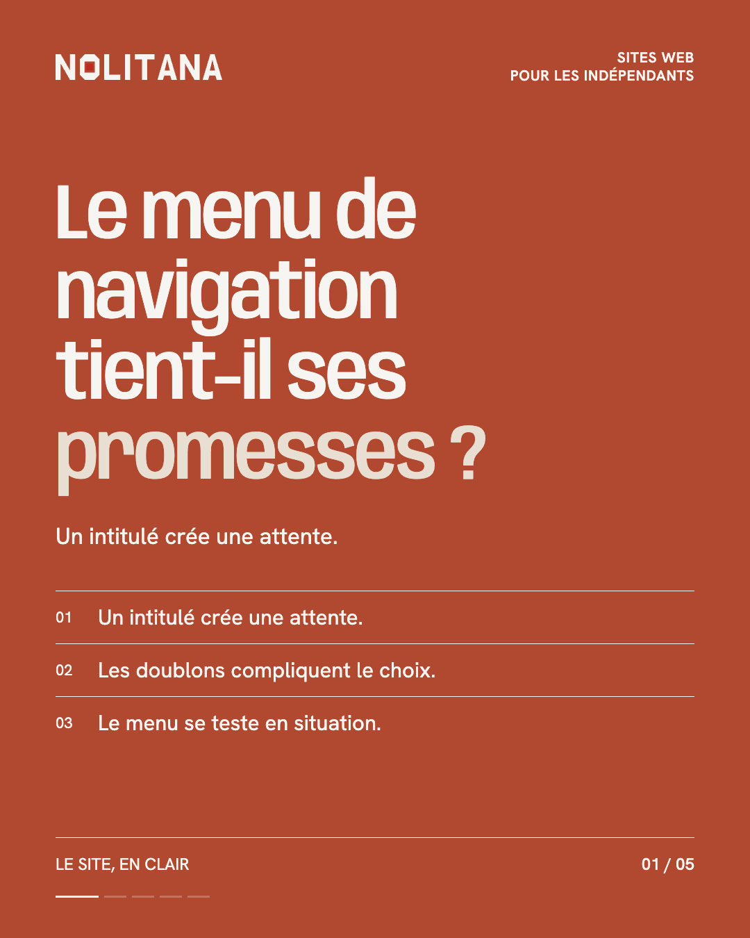 Le menu de navigation tient-il ses promesses ?