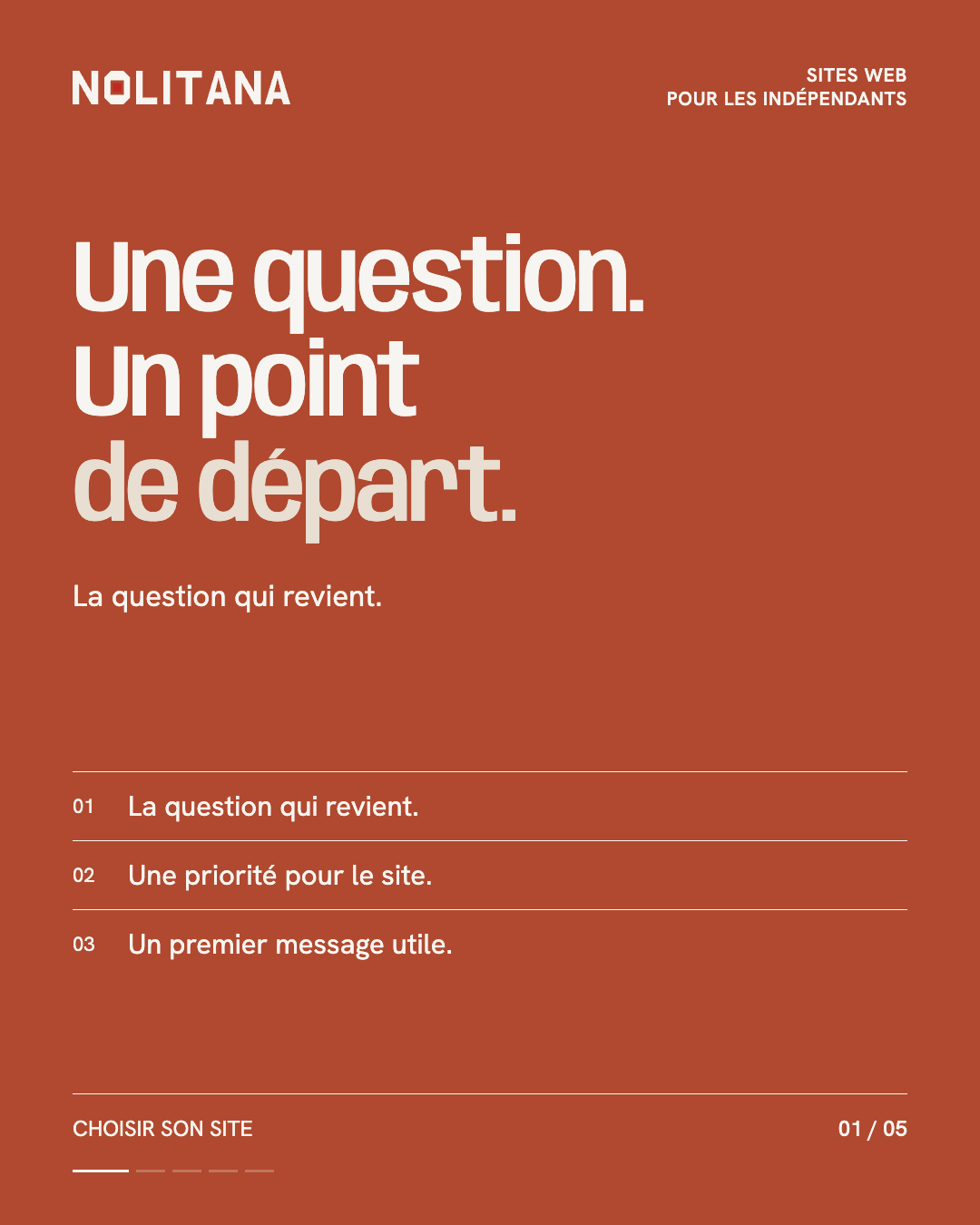 Votre prochain site commence par une question.