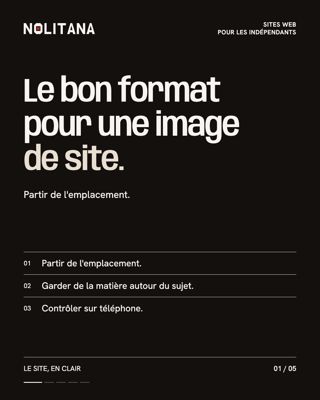 Le bon format pour une image de site.
