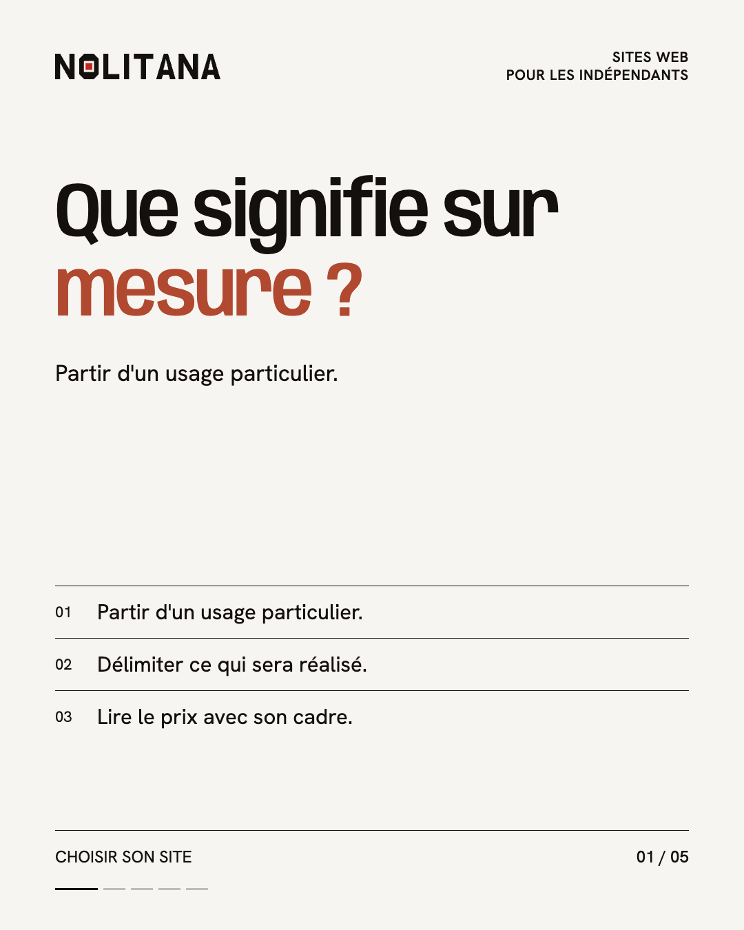 Que signifie sur mesure ?