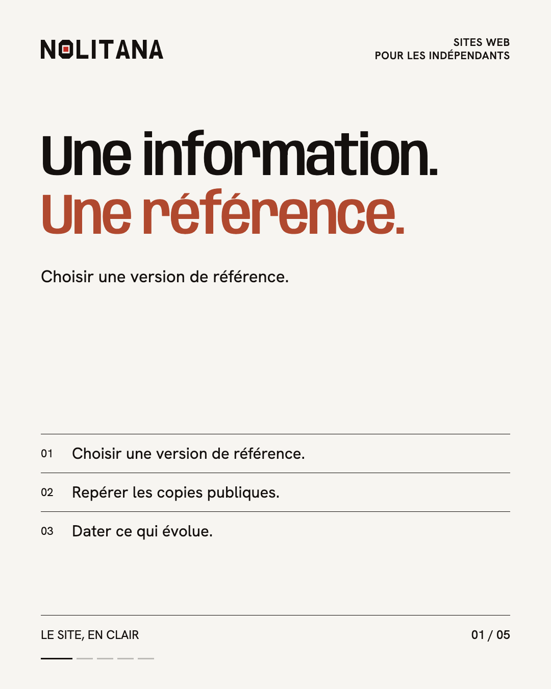 Une information doit avoir une source fiable.