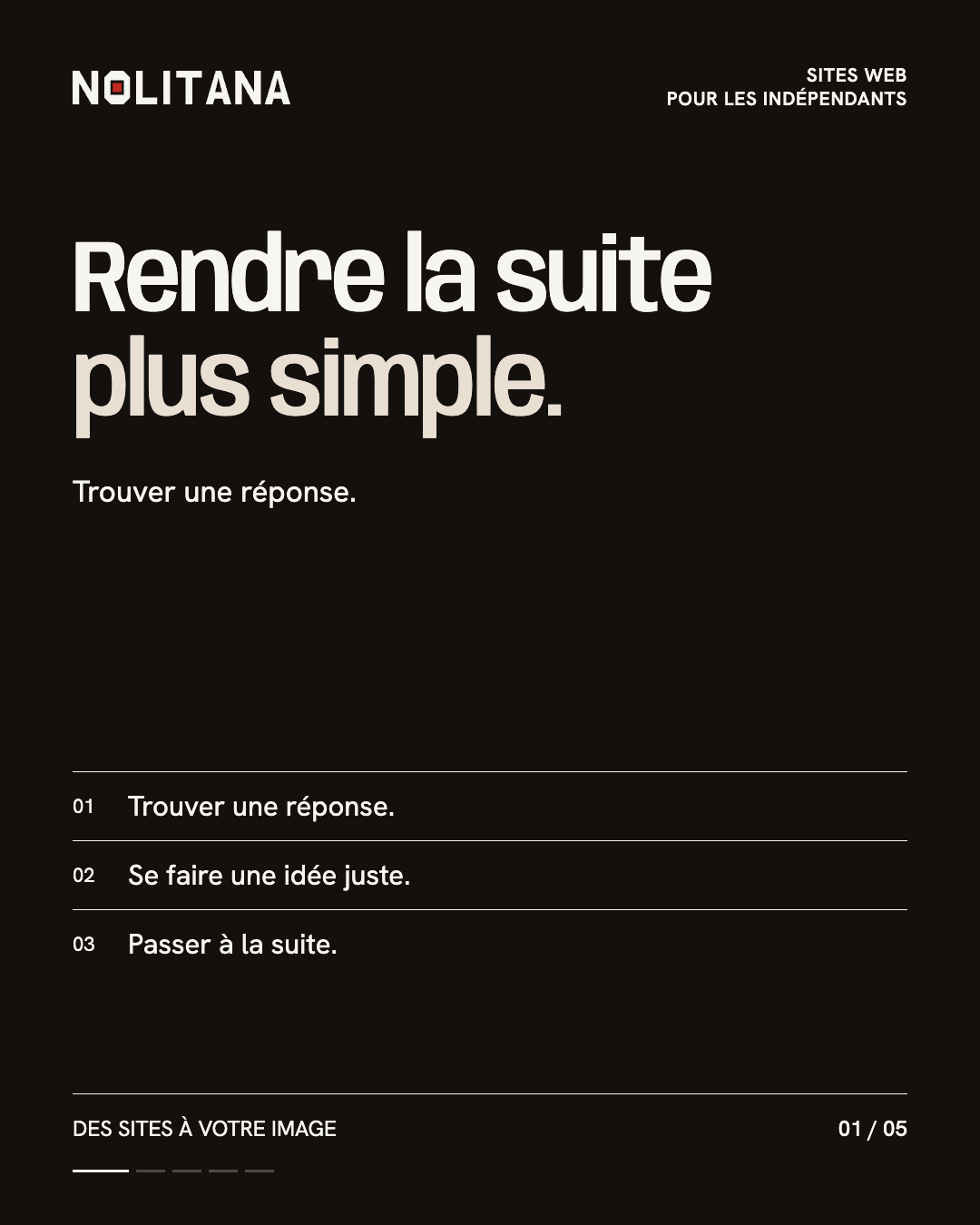 Ce que votre site doit rendre plus simple.