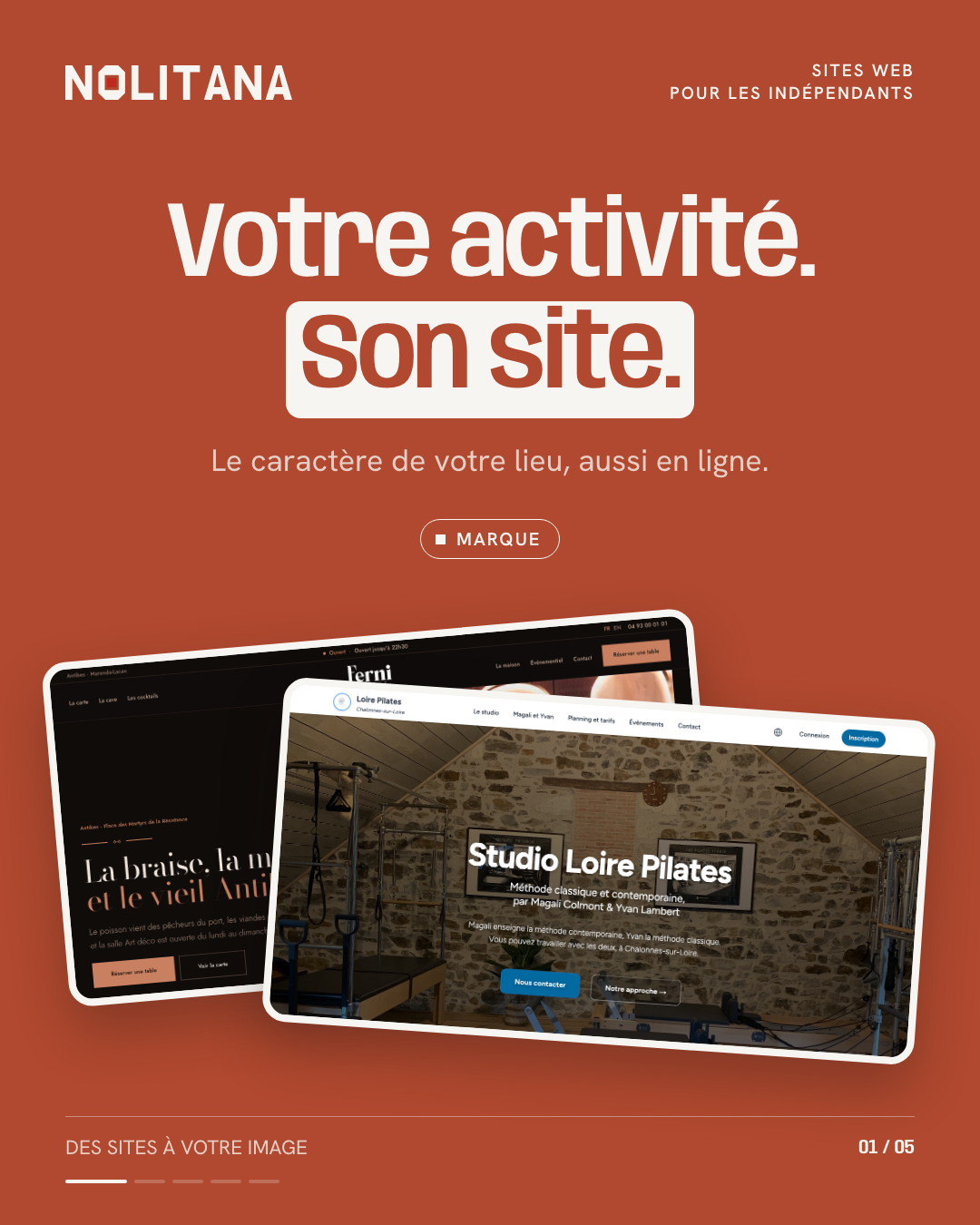 Votre activité. Son site.
