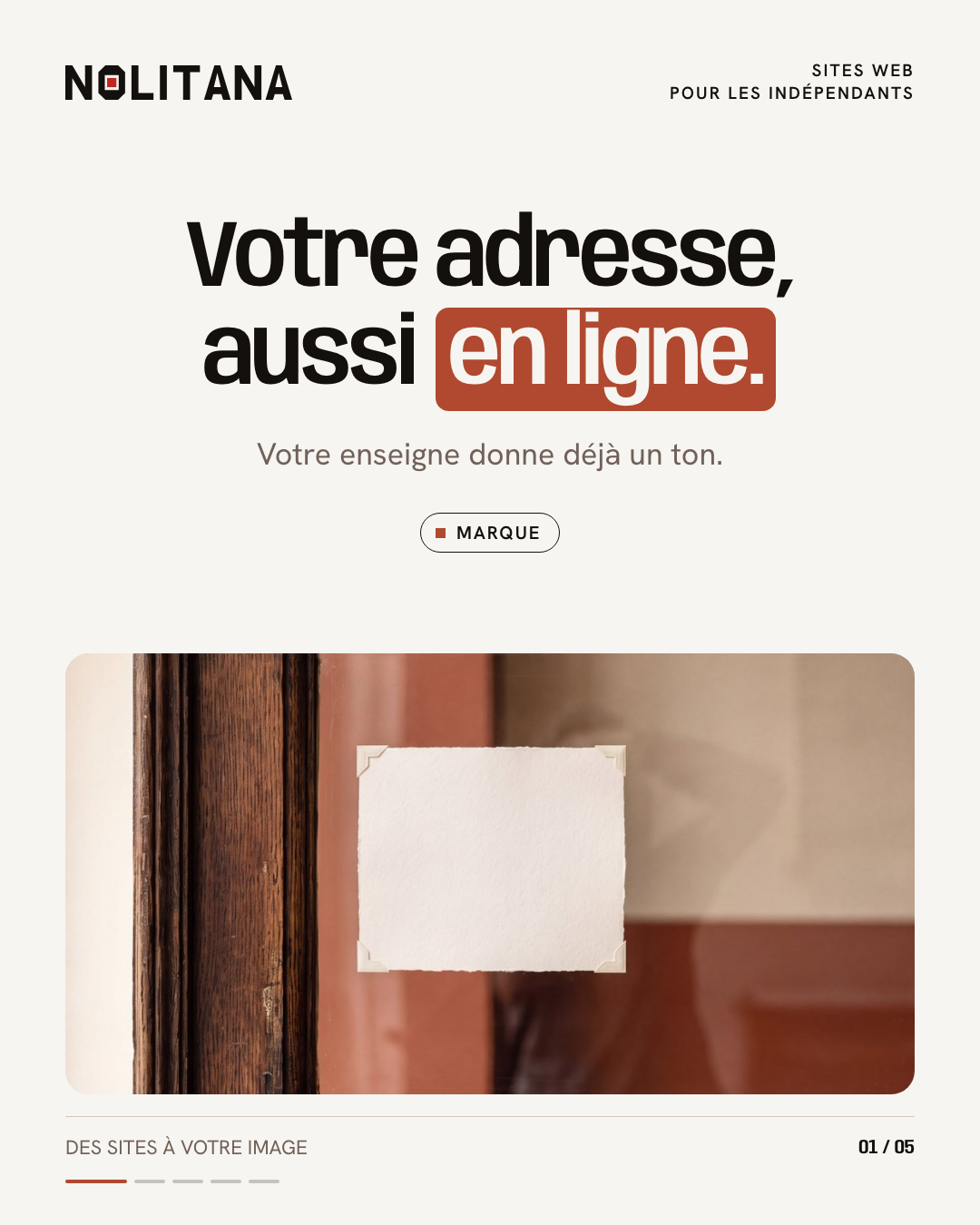 Votre adresse, aussi en ligne.