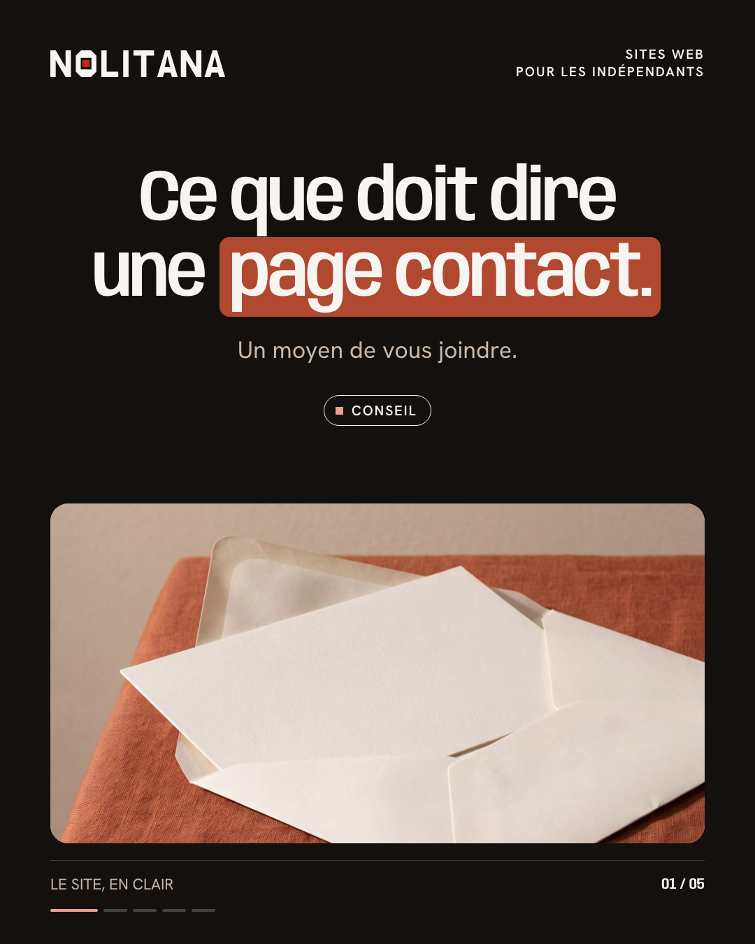 Ce que doit dire une page contact.