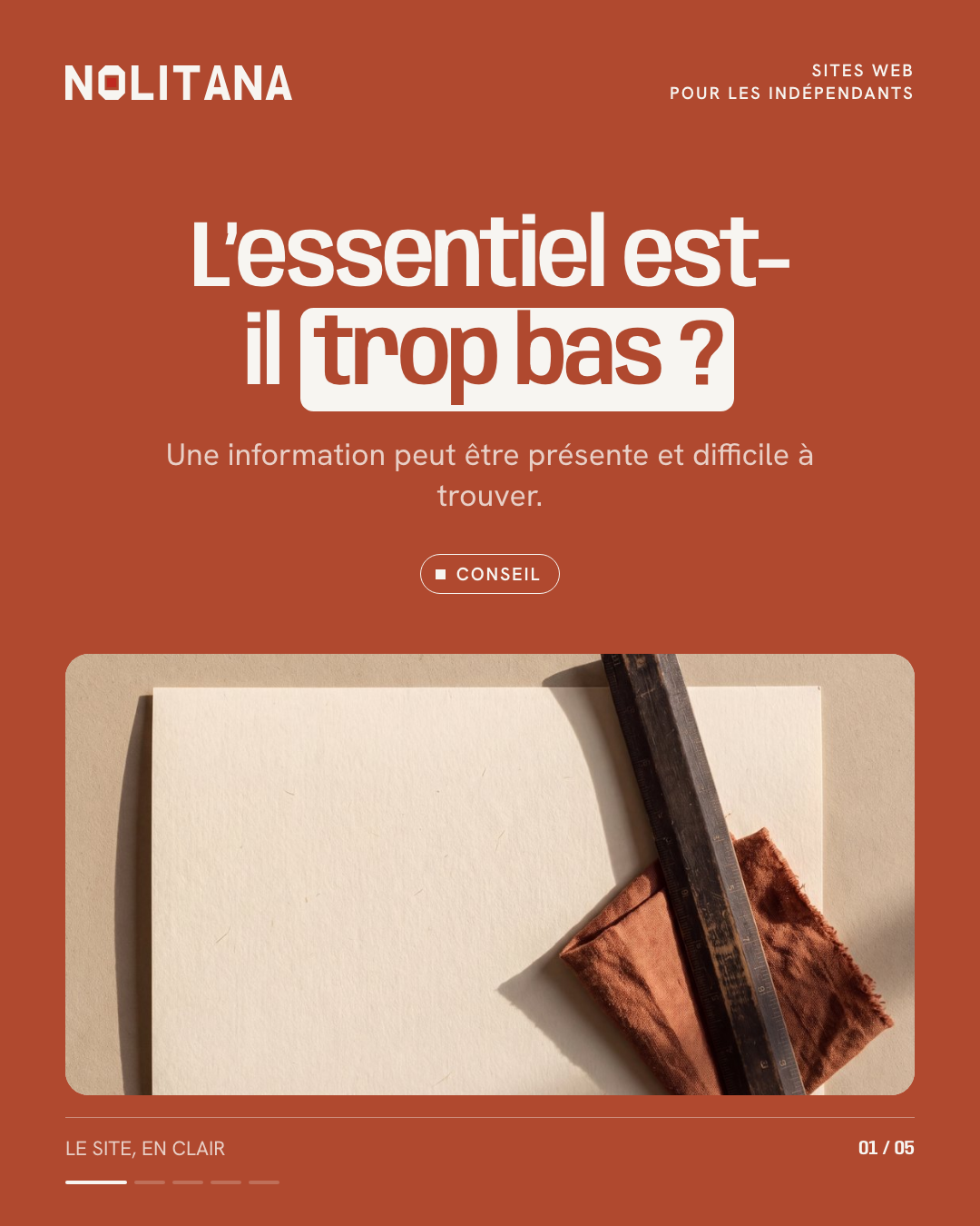 L'information importante est-elle trop bas ?