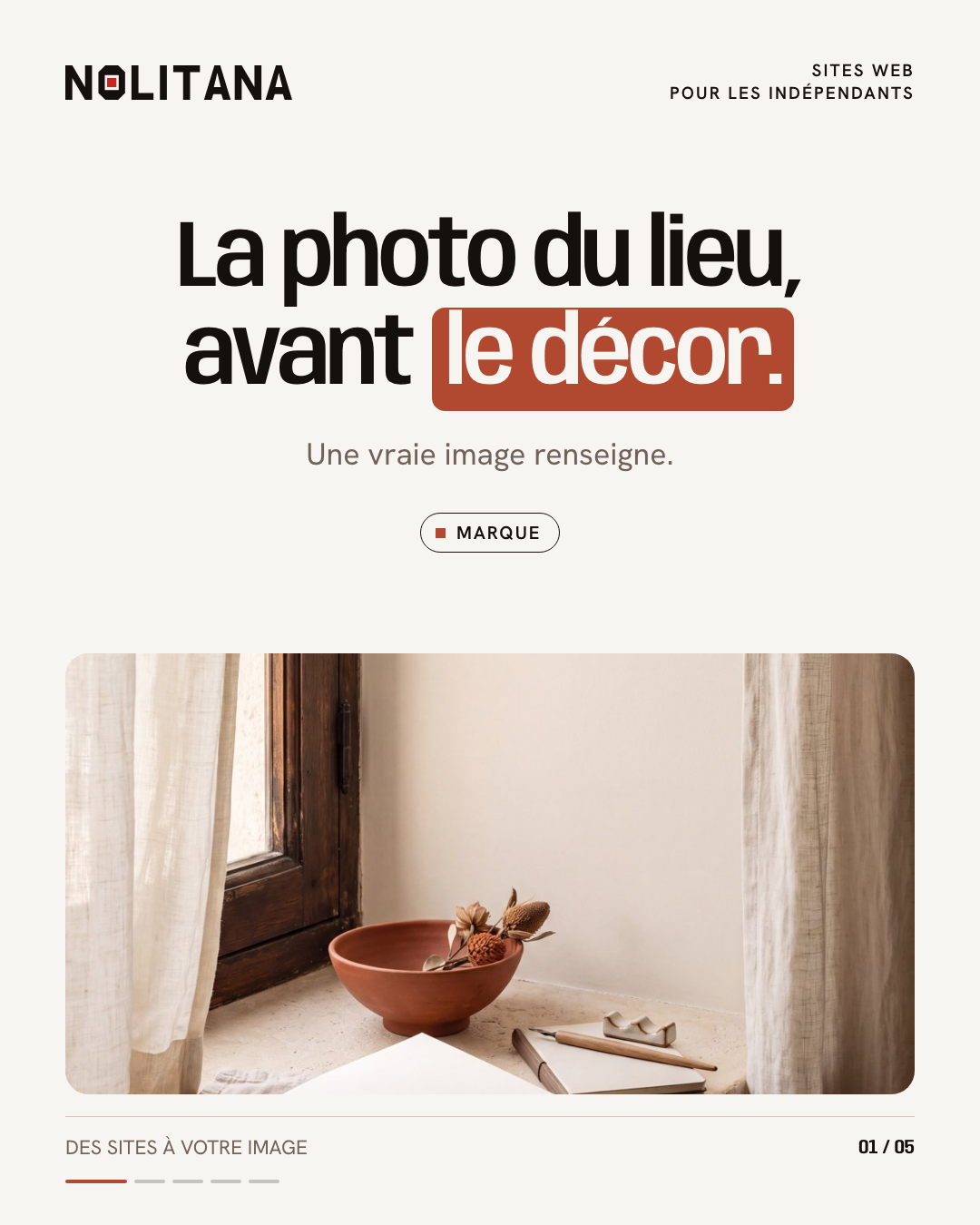 La photo du lieu, avant le décor.
