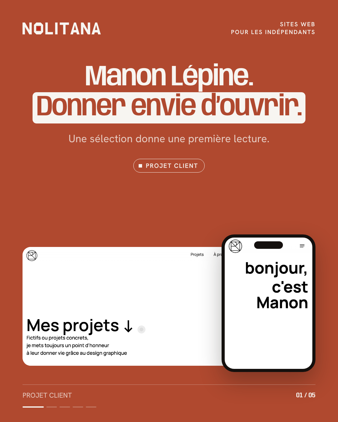 Une grille de projets doit donner envie d'ouvrir.