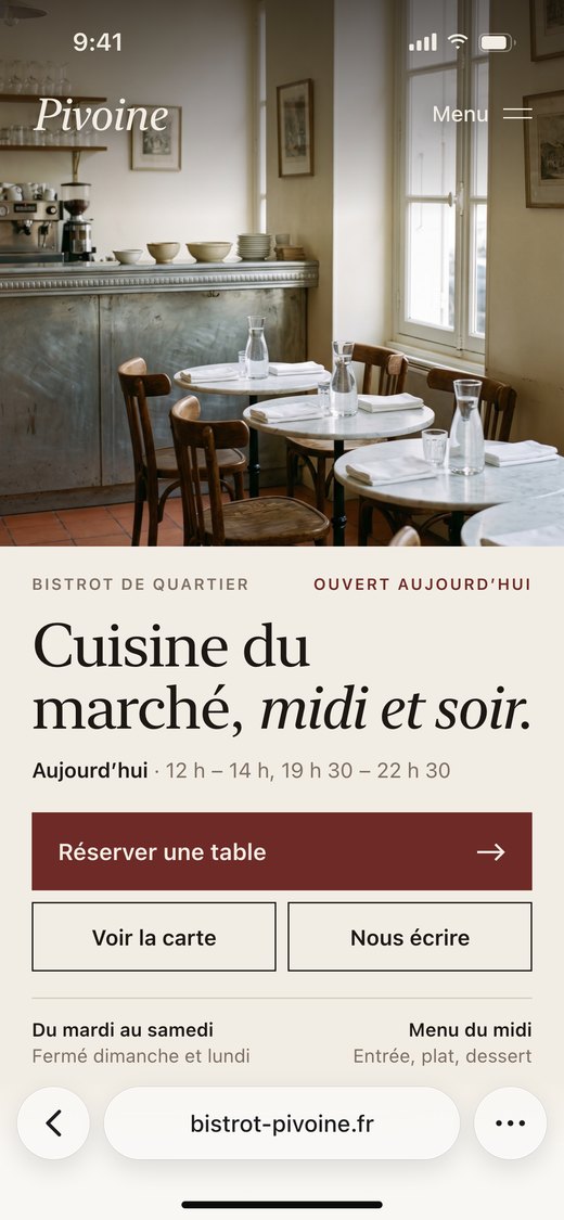 Accueil d’un bistrot