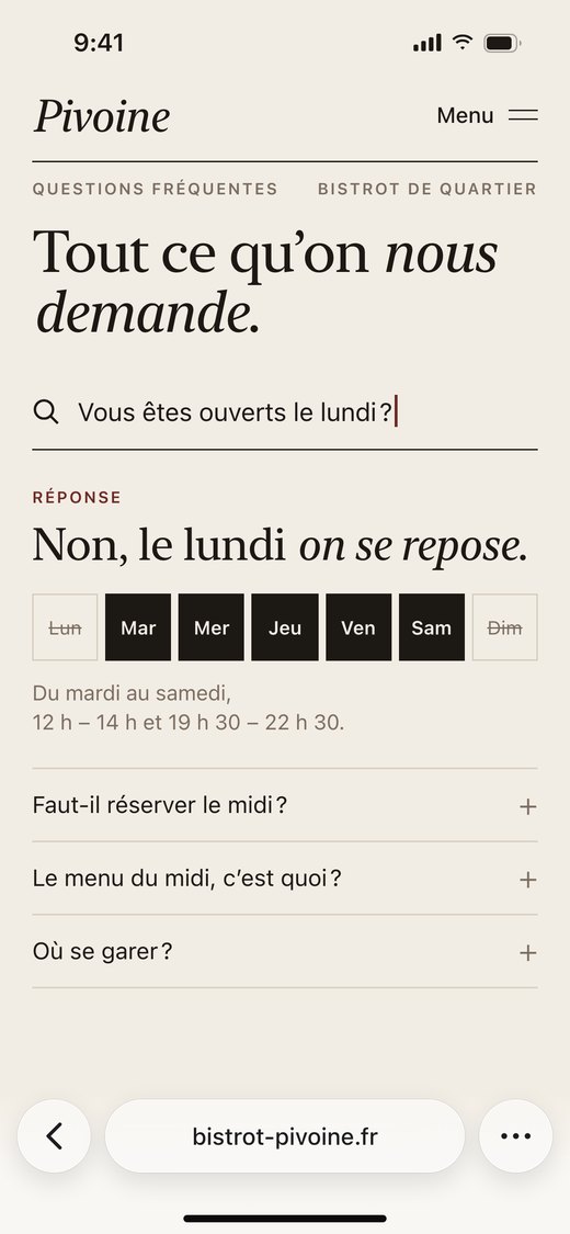 Questions fréquentes