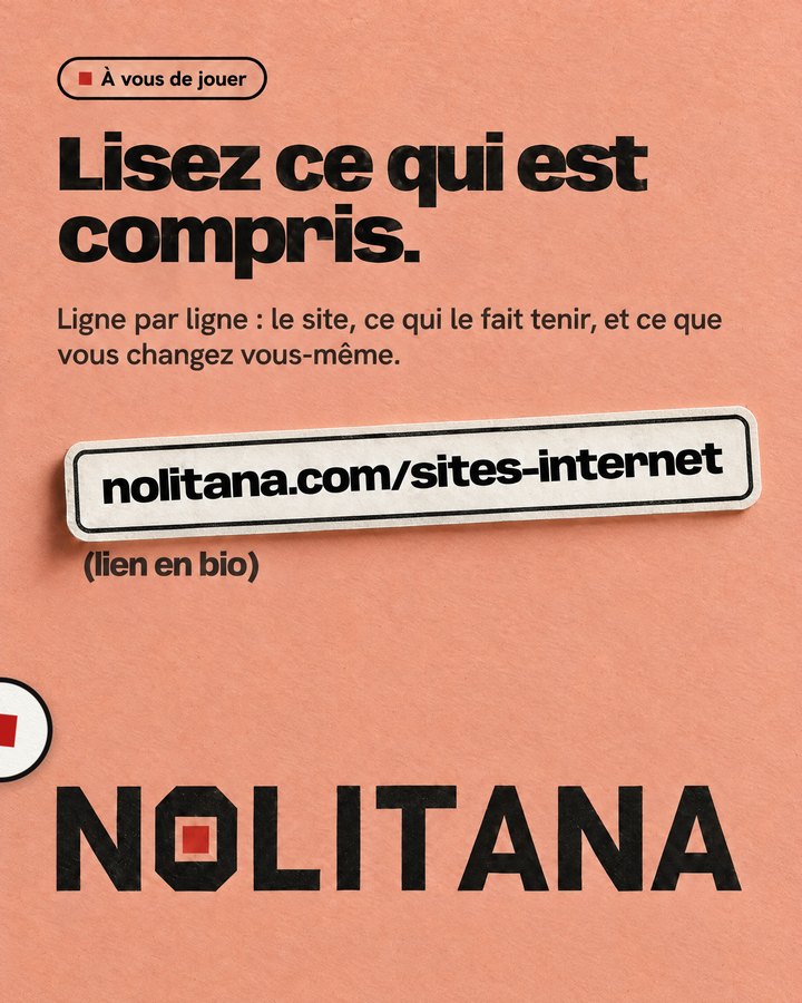 Lisez ce qui est compris. Ligne par ligne : le site, ce qui le fait tenir, et ce que vous changez vous-même. Lien : nolitana.com/sites-internet