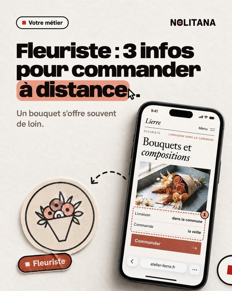 J13 · Fleuriste : 3 infos pour commander à distance.