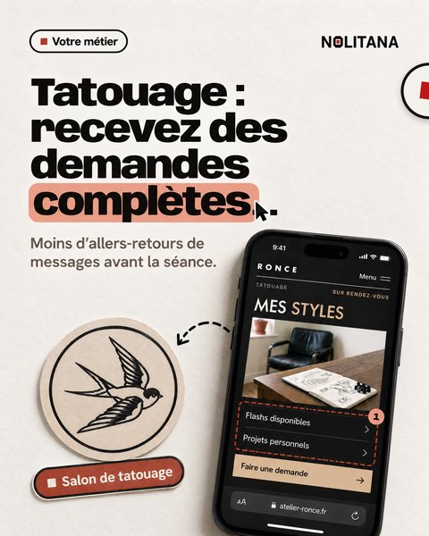 J14 · Tatouage : recevez des demandes complètes.