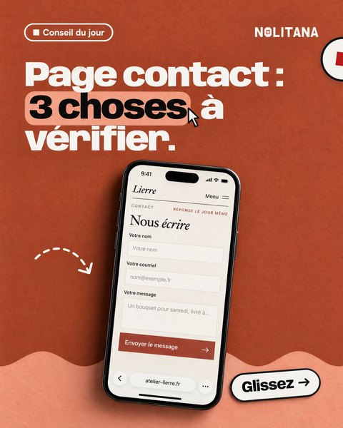 J41 · Page contact : 3 choses à vérifier.