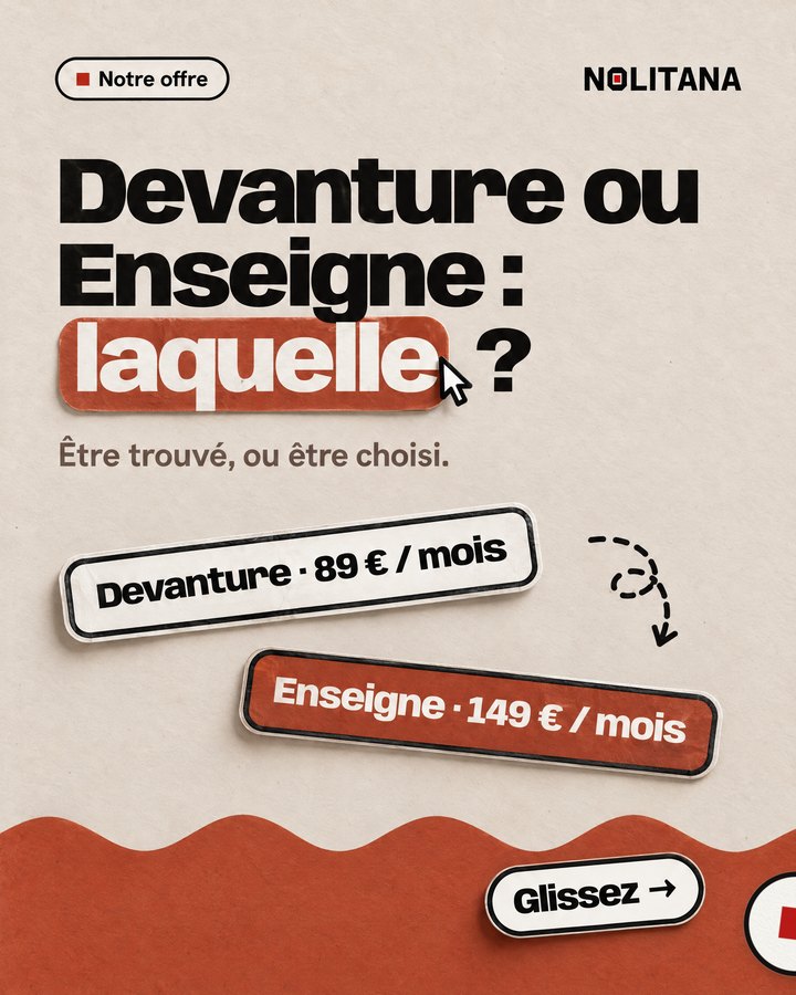 Devanture ou Enseigne : laquelle ? Être trouvé, ou être choisi.