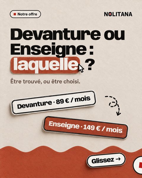 J56 · Devanture ou Enseigne : laquelle ?