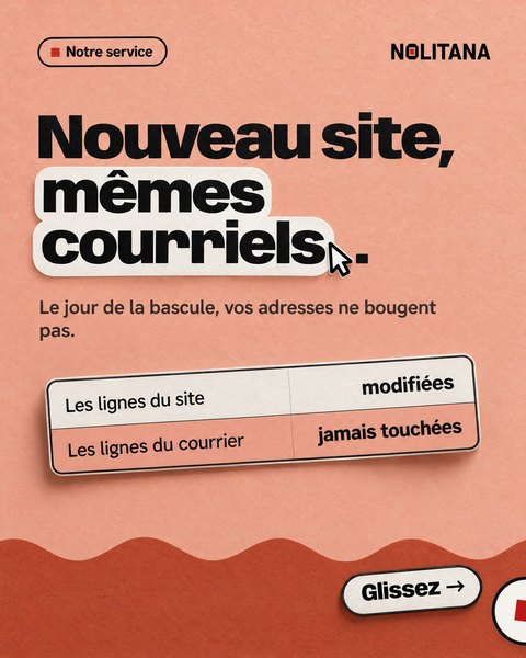 J57 · Nouveau site, mêmes courriels.