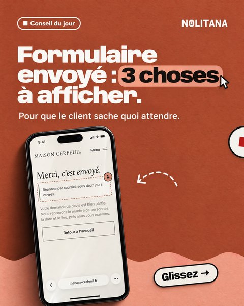 J59 · Formulaire envoyé : 3 choses à afficher.