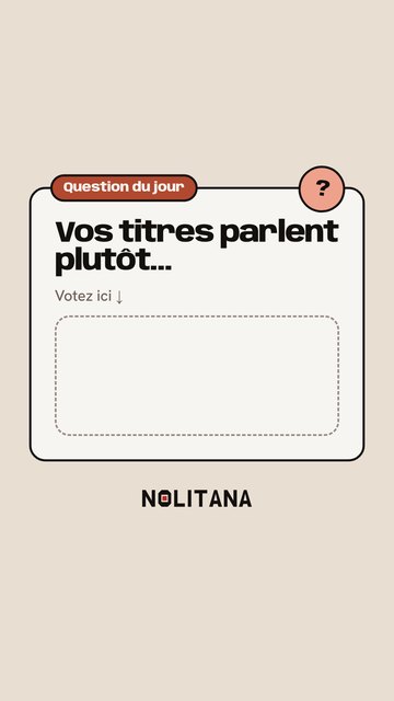 Story sondage de J66