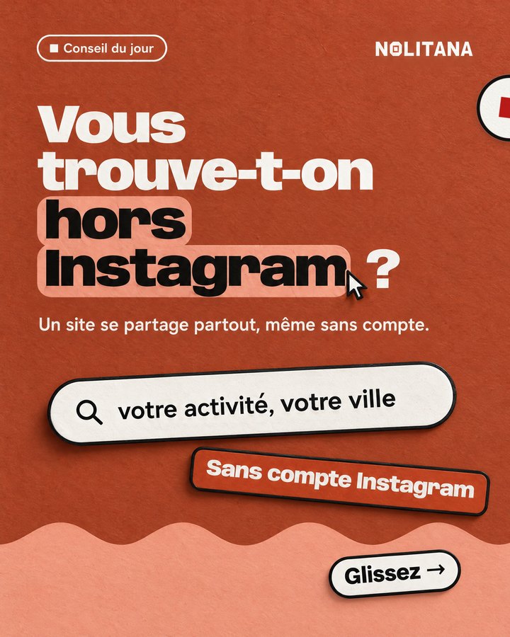 Vous trouve-t-on hors Instagram ? Un site se partage partout, même sans compte.