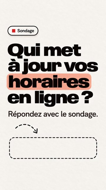 Sondage Qui met à jour vos horaires en ligne ? Répondez avec le sondage.